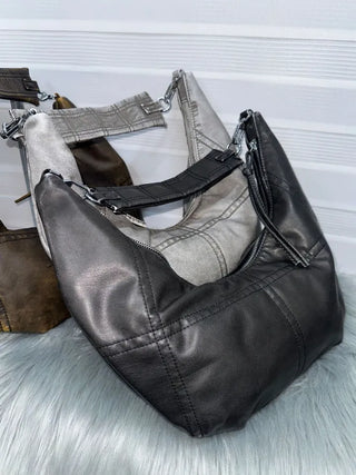 Graypip Crack Leather Vintage Shoulder Bag