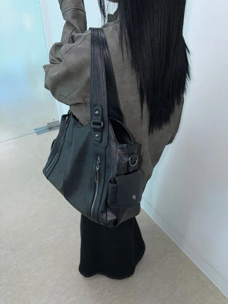 Oa Big Leather Shoulder Bag