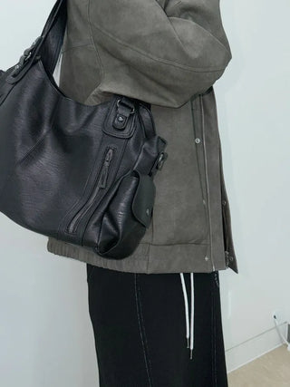 Oa Big Leather Shoulder Bag