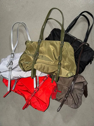 Dav Nylon Belt Shirring Shoulder Bag