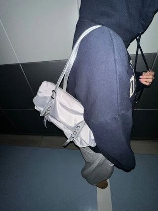 Dav Nylon Belt Shirring Shoulder Bag