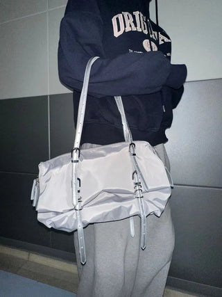 Dav Nylon Belt Shirring Shoulder Bag