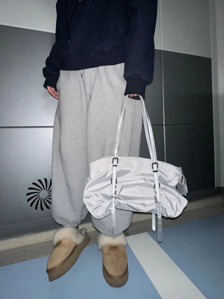 Dav Nylon Belt Shirring Shoulder Bag