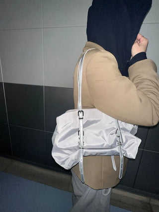 Dav Nylon Belt Shirring Shoulder Bag