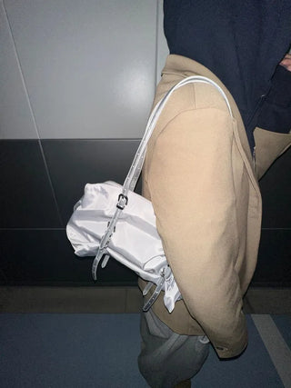 Dav Nylon Belt Shirring Shoulder Bag