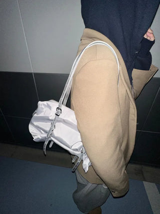 Dav Nylon Belt Shirring Shoulder Bag