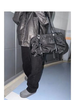 Dav Nylon Belt Shirring Shoulder Bag