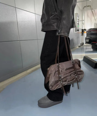 Dav Nylon Belt Shirring Shoulder Bag