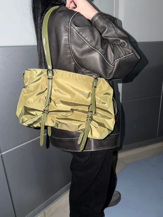 Dav Nylon Belt Shirring Shoulder Bag