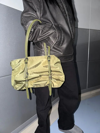 Dav Nylon Belt Shirring Shoulder Bag