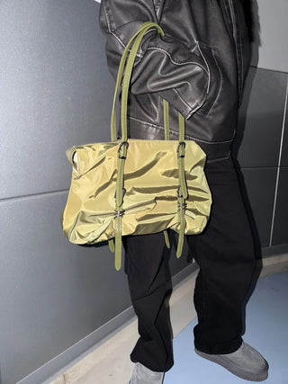 Dav Nylon Belt Shirring Shoulder Bag