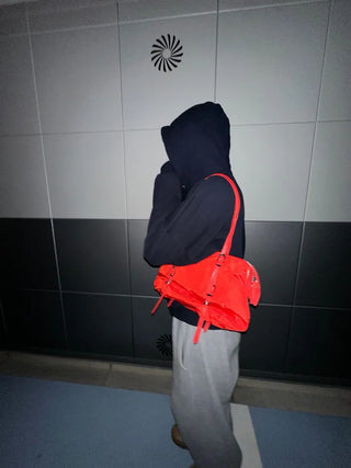 Dav Nylon Belt Shirring Shoulder Bag