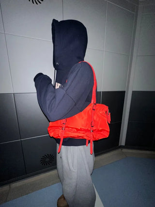 Dav Nylon Belt Shirring Shoulder Bag