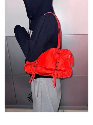 Dav Nylon Belt Shirring Shoulder Bag