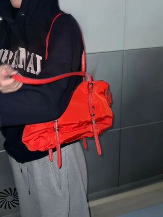 Dav Nylon Belt Shirring Shoulder Bag