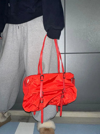 Dav Nylon Belt Shirring Shoulder Bag