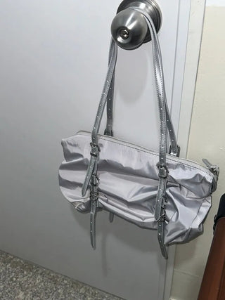 Dav Nylon Belt Shirring Shoulder Bag