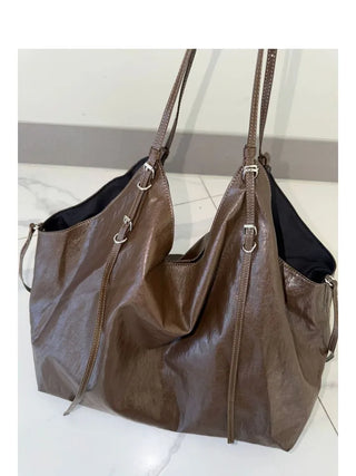 Orb Leather Belt Strap Big Shoulder Bag
