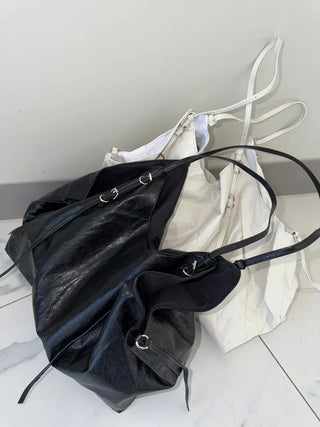 Orb Leather Belt Strap Big Shoulder Bag