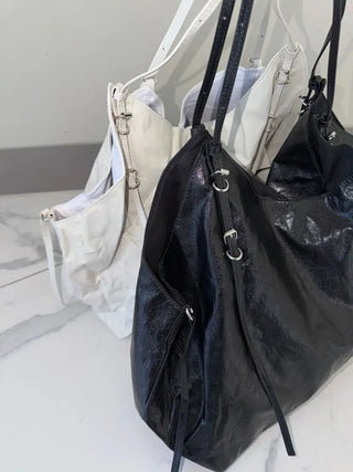 Orb Leather Belt Strap Big Shoulder Bag