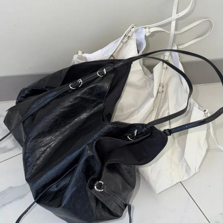 Orb Leather Belt Strap Big Shoulder Bag