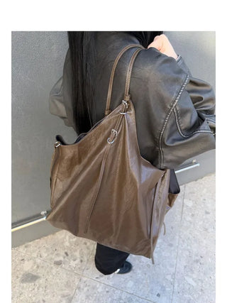 Orb Leather Belt Strap Big Shoulder Bag