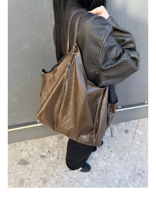 Orb Leather Belt Strap Big Shoulder Bag