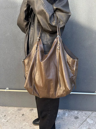 Orb Leather Belt Strap Big Shoulder Bag
