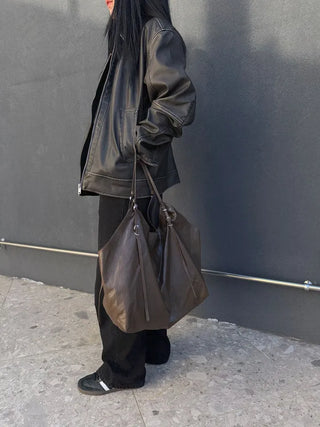 Orb Leather Belt Strap Big Shoulder Bag