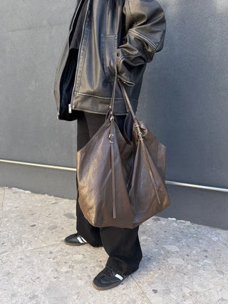 Orb Leather Belt Strap Big Shoulder Bag