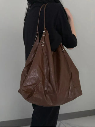 Orb Leather Belt Strap Big Shoulder Bag