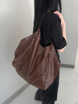 Orb Leather Belt Strap Big Shoulder Bag
