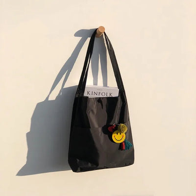 Button 2-pocket plain eco bag