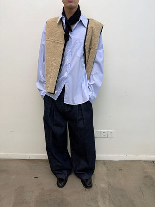 [NeverSeez] Lustrous Cotton Blend Shirt