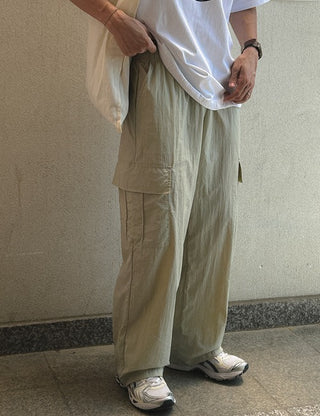 [Feature] Cargo Cooling Wide Pants (cool fabric)