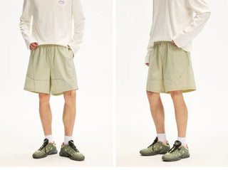 [Monterest] Water Repellent Contrast Stitch Shorts