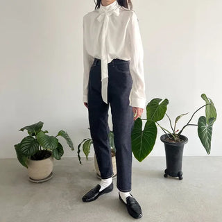 Tie blouse