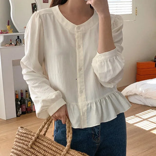 Frill blouse top