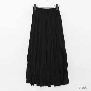 Shirred long skirt
