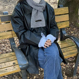 Rib-knit scarf