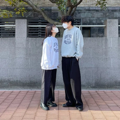 Brushed fleece lettering sweatshirt