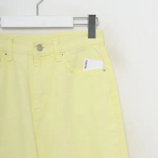 Colored straight denim pants