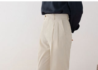 [CULTUM] Relaxed Washable Pleated Trousers