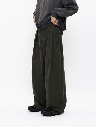 [MASONPRINCE] Pleated Workwear Trousers