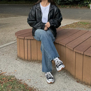 Leather String Short Jacket