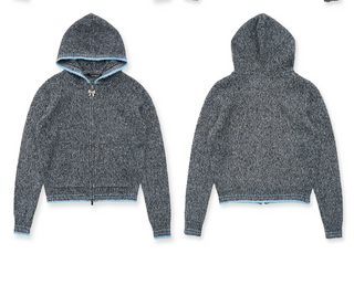 [Moromoro2] Bow Zip Hooded Cardigan