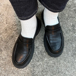 Platform penny loafers