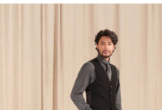 [CULTUM] Herringbone Brushed Flannel Suit Vest