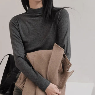 Half-neck T-shirt (+ brushed lining) - 6 colors