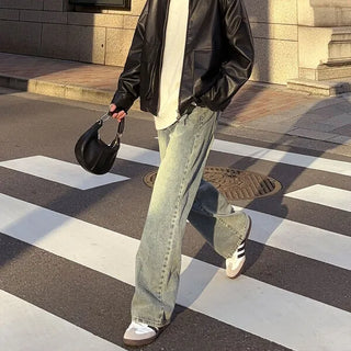 Tinted Washed Denim Pants
